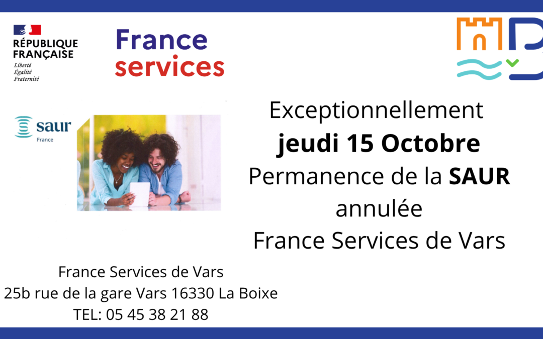 Annulation de la permanence de la Saur