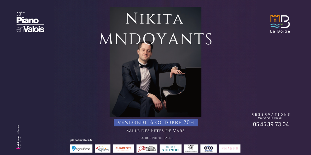 Piano en Valois vendredi 16 octobre à 20h – mairie – Vars